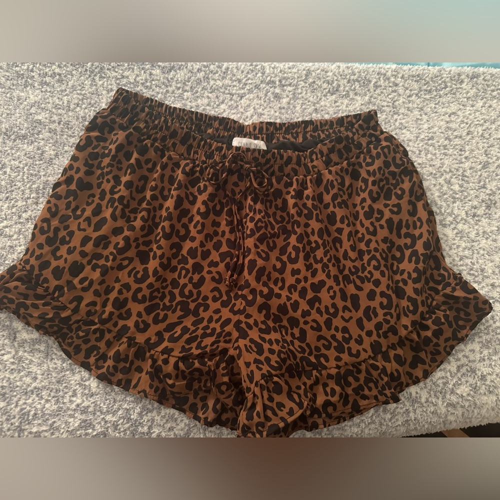 Senna Sky Ruffle Bottom Shorts